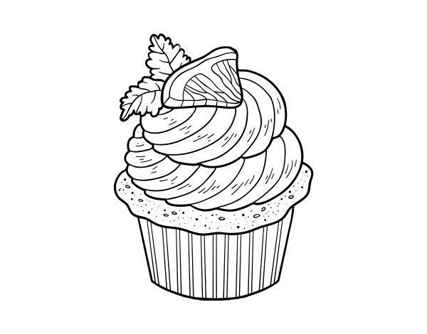 柠檬蛋糕填色图片