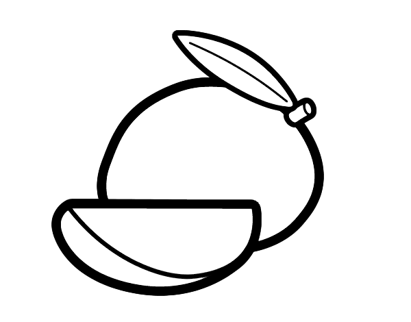 芒果填色图片