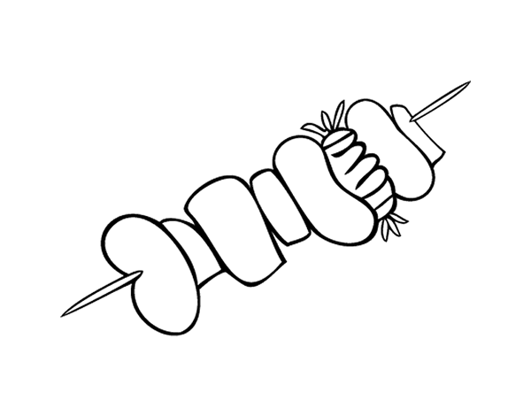 肉串简笔画图片