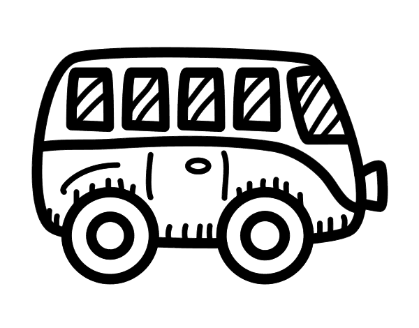 现代面包车简笔画图片