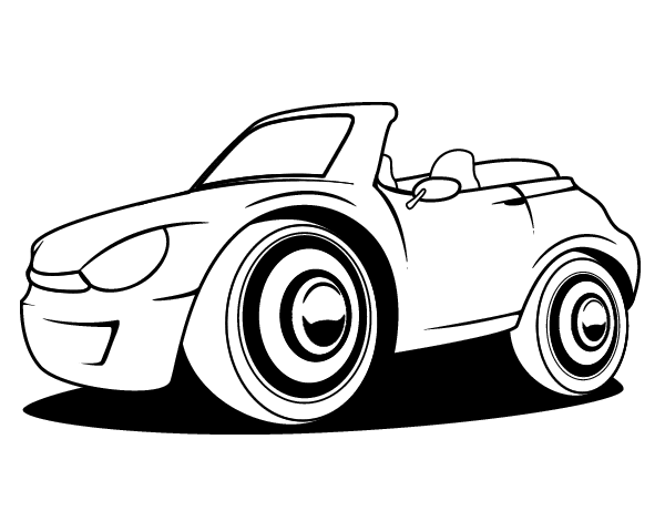 高级跑车涂色画
