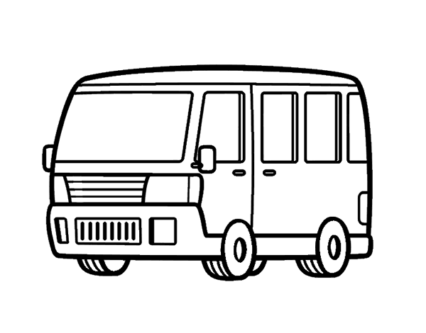 面包车涂色画