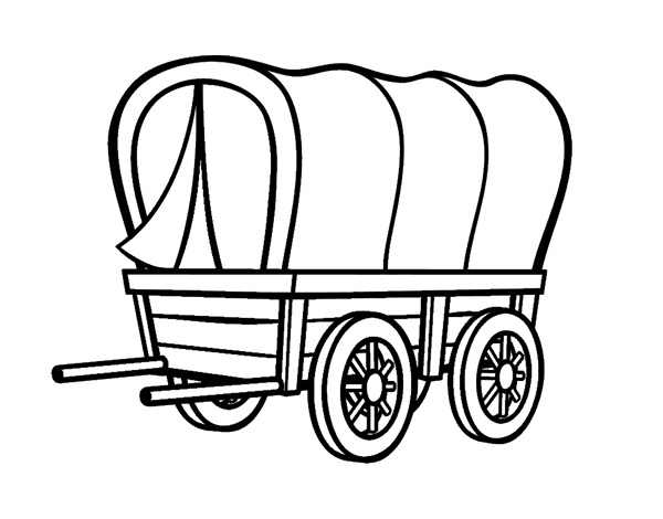 老马车简笔画图片