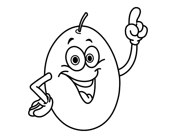 橄榄色带骨填色图片