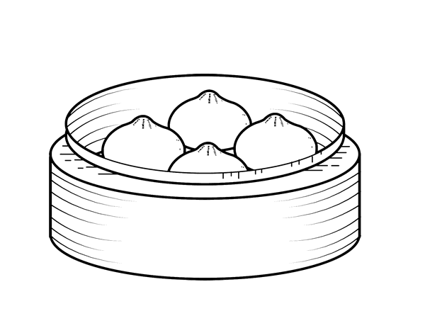 猪肉包子填色图片