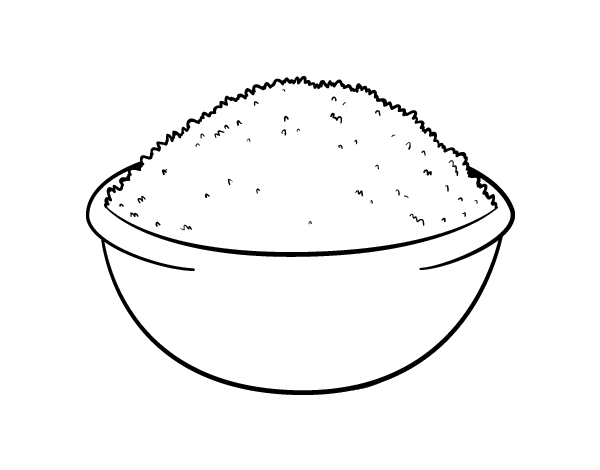 米饭盘填色图片