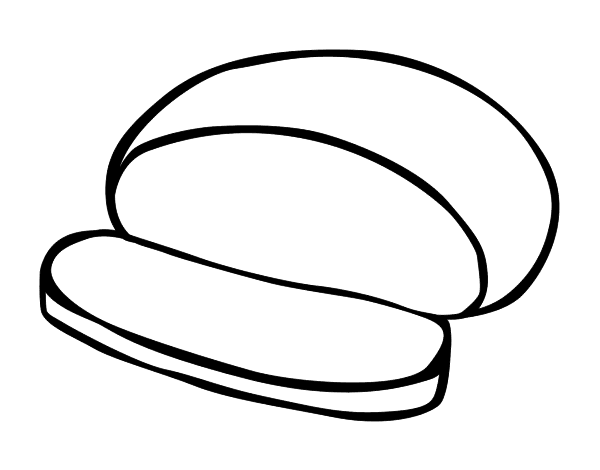 圆面包简笔画图片