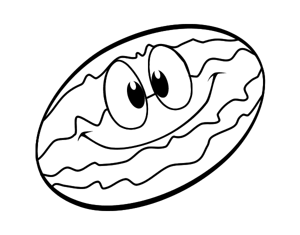笑瓜填色图片