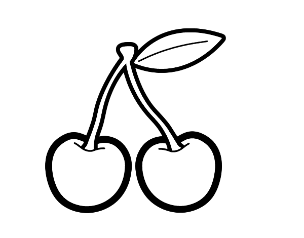 酸樱桃填色图片
