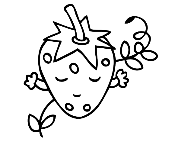 草莓思维填色图片