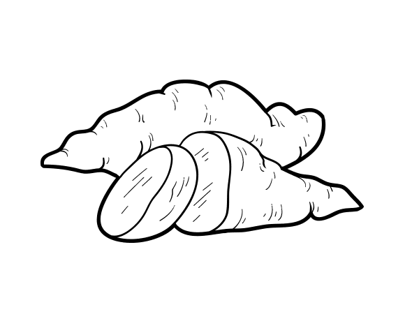 两个萝卜填色图片