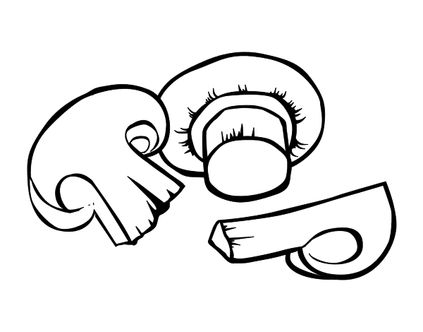 三蘑菇填色图片