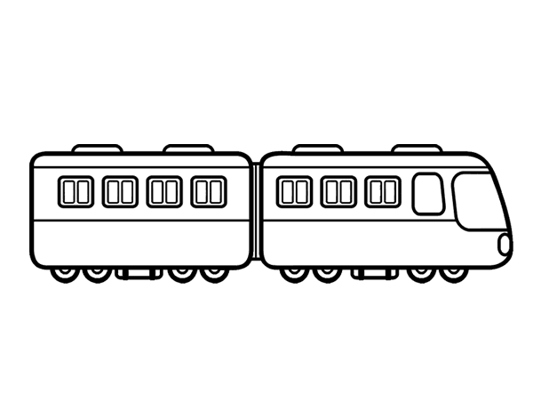 列车车厢涂色画