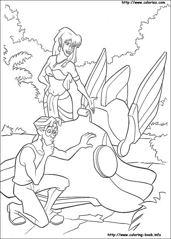 神秘古国亚特兰蒂斯填色图片