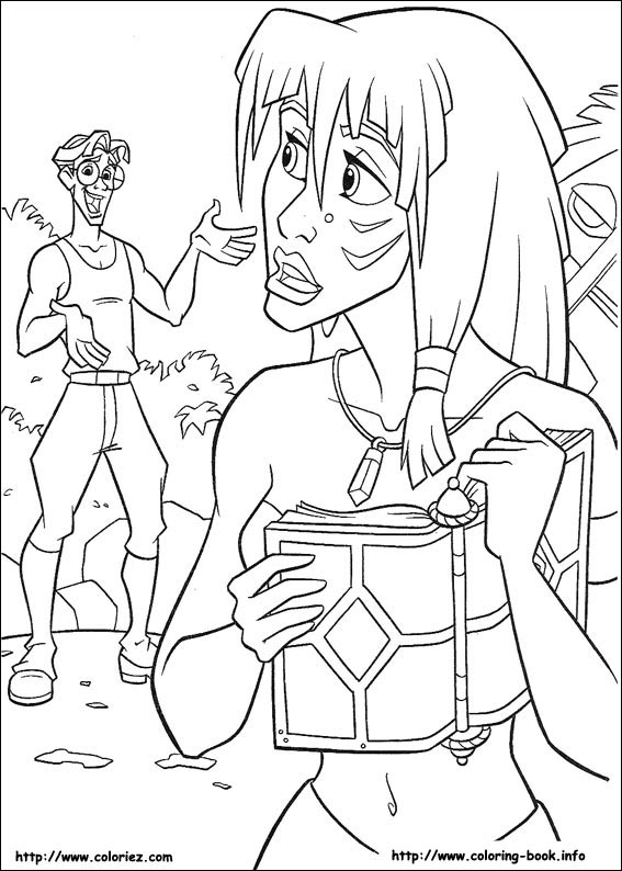 神秘古国亚特兰蒂斯填色图片