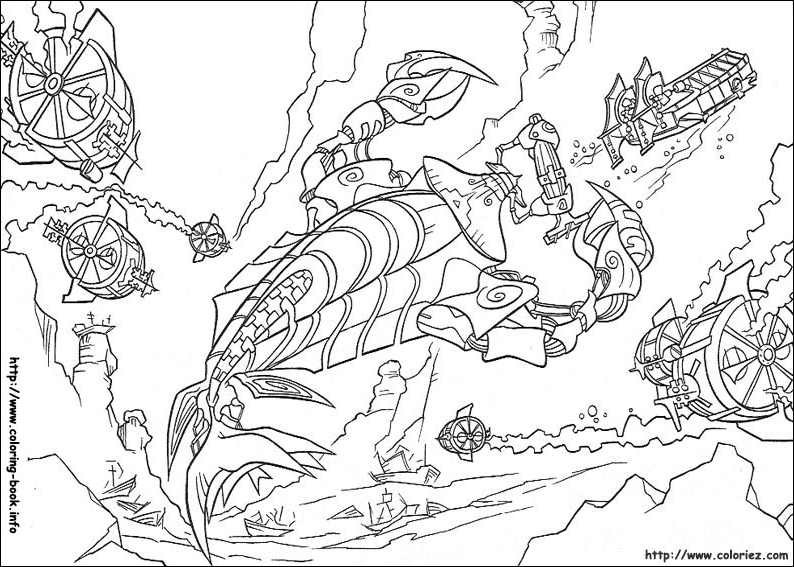 神秘古国亚特兰蒂斯线稿图片