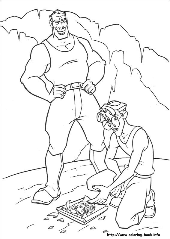 神秘古国亚特兰蒂斯线稿图片