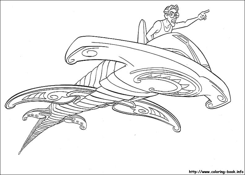 神秘古国亚特兰蒂斯填色图片