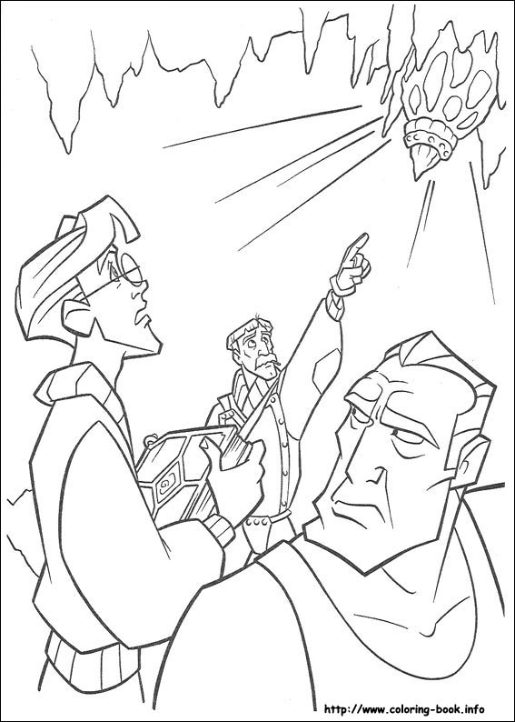 神秘古国亚特兰蒂斯填色图片