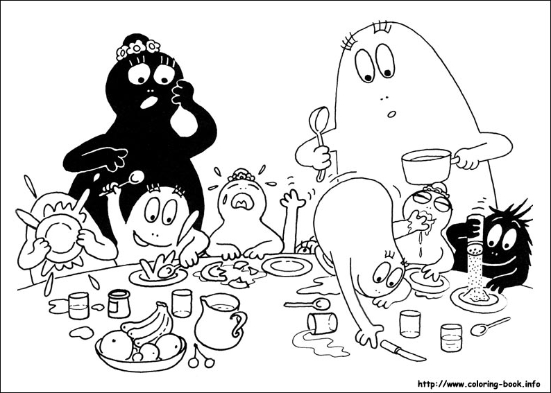 巴巴爸爸填色图片-6