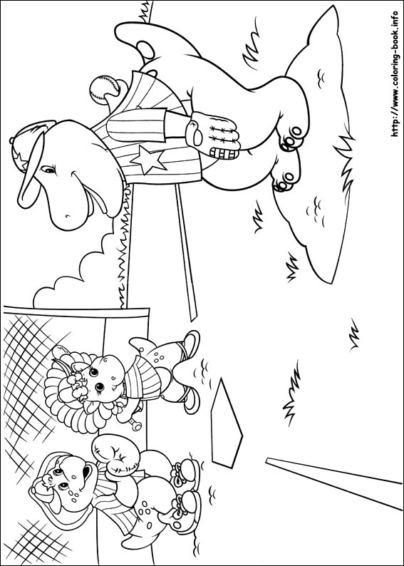 巴尼和朋友们简笔画图片