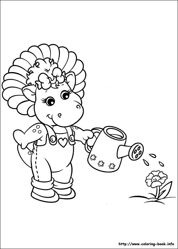 巴尼和朋友们填色图片