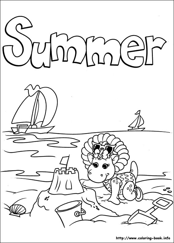 巴尼和朋友们填色图片