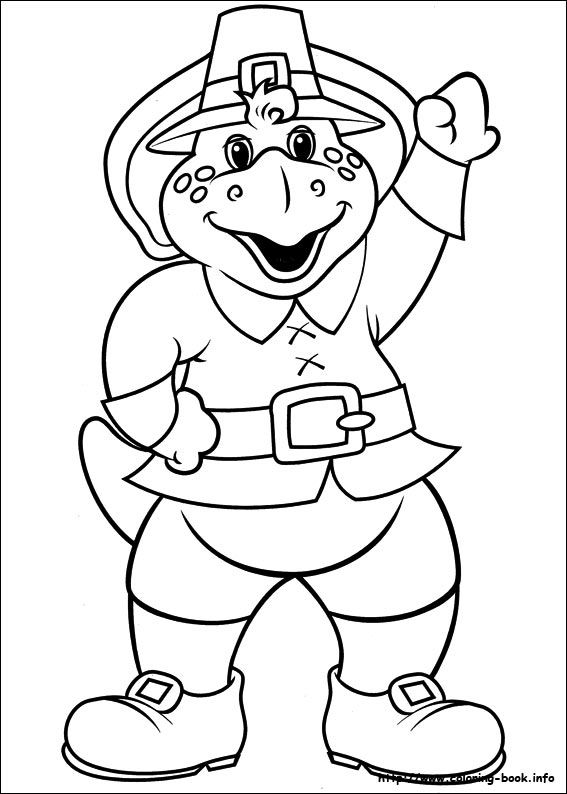 巴尼和朋友们线稿图片