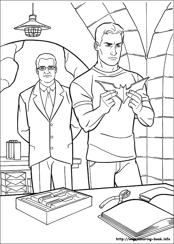 超级英雄：蝙蝠侠涂色画-5