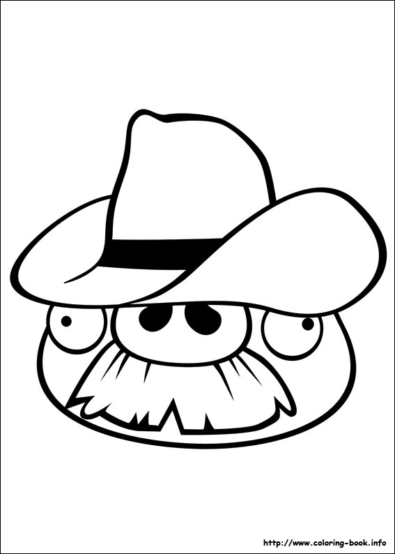 愤怒的小鸟涂色画-11