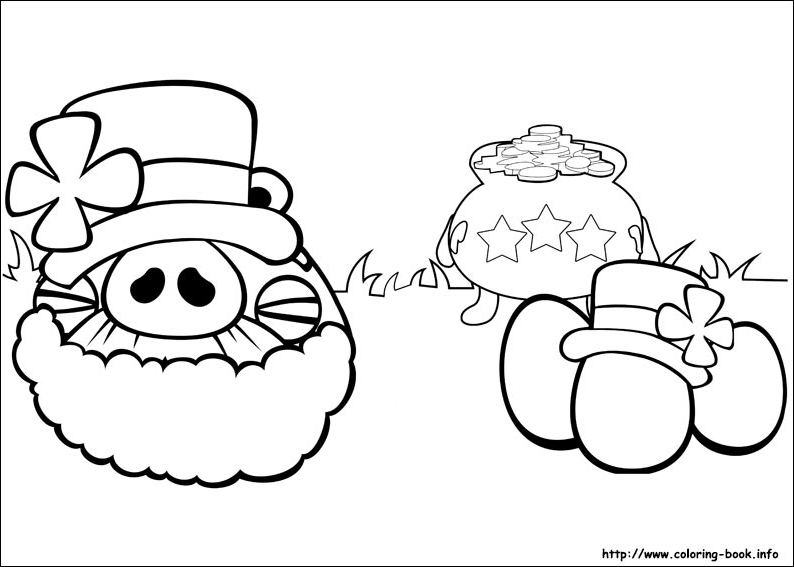 愤怒的小鸟填色图片-9