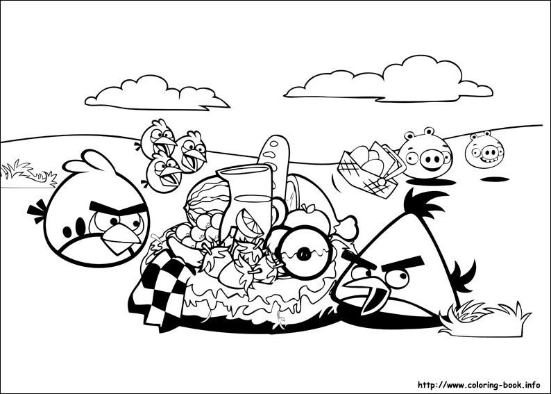 愤怒的小鸟填色图片-7