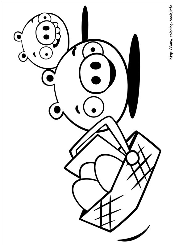 愤怒的小鸟填色图片-3