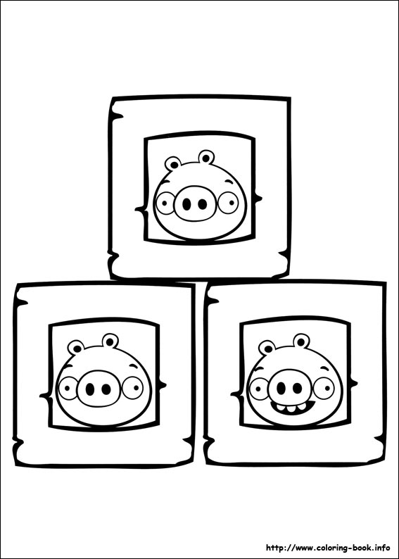 愤怒的小鸟填色图片-1