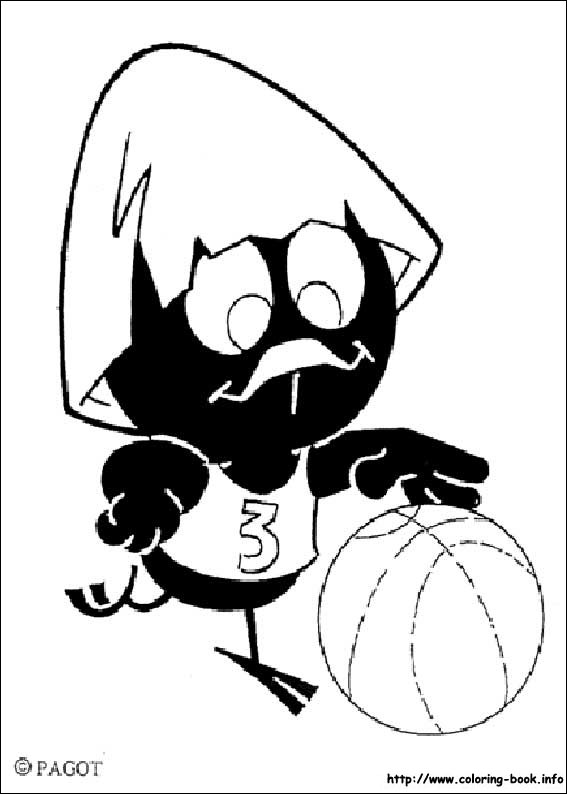 小黑卡利麦罗填色图片-1