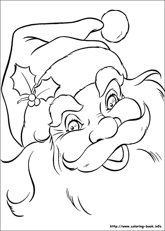 圣诞老人头像线稿图片