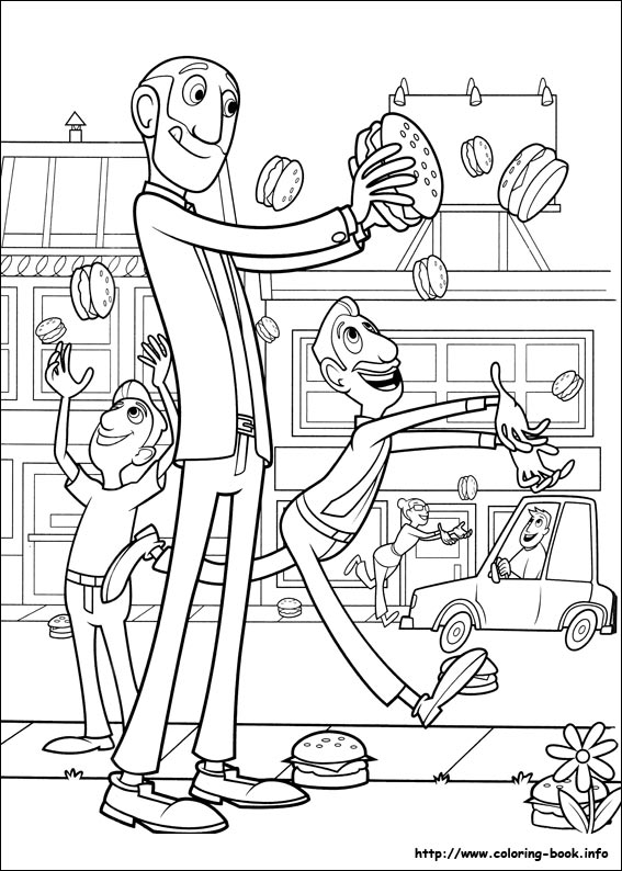 天降美食线稿图片-4