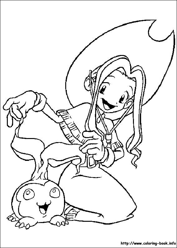 数码宝贝填色图片-2