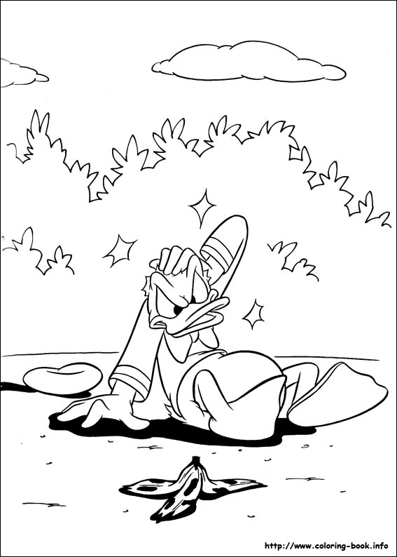 唐老鸭动漫线稿图-12