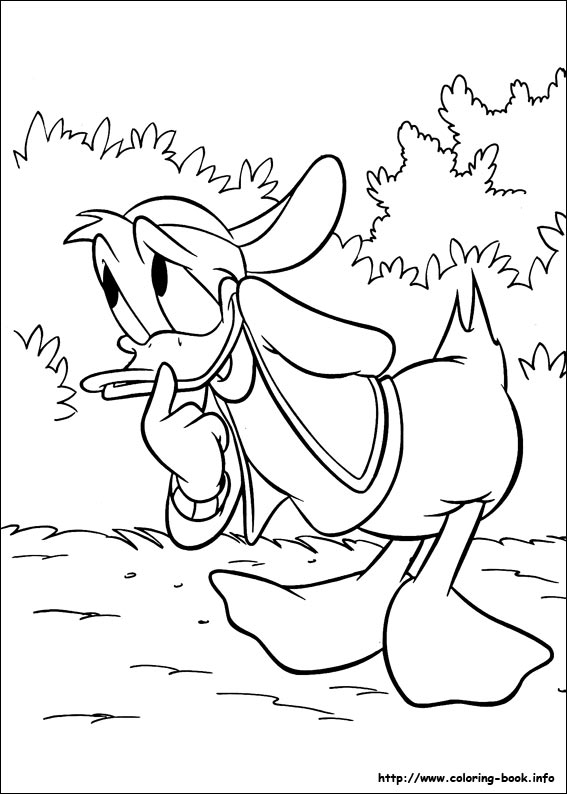 唐老鸭动漫线稿图-10