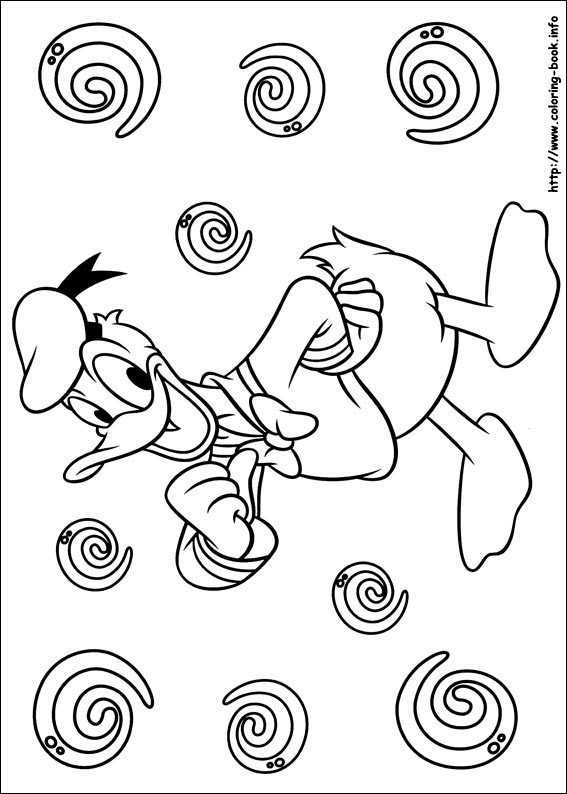 唐老鸭动漫线稿图-6