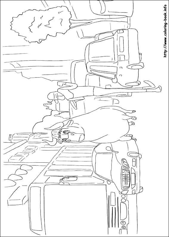 公牛历险记线稿图片-3