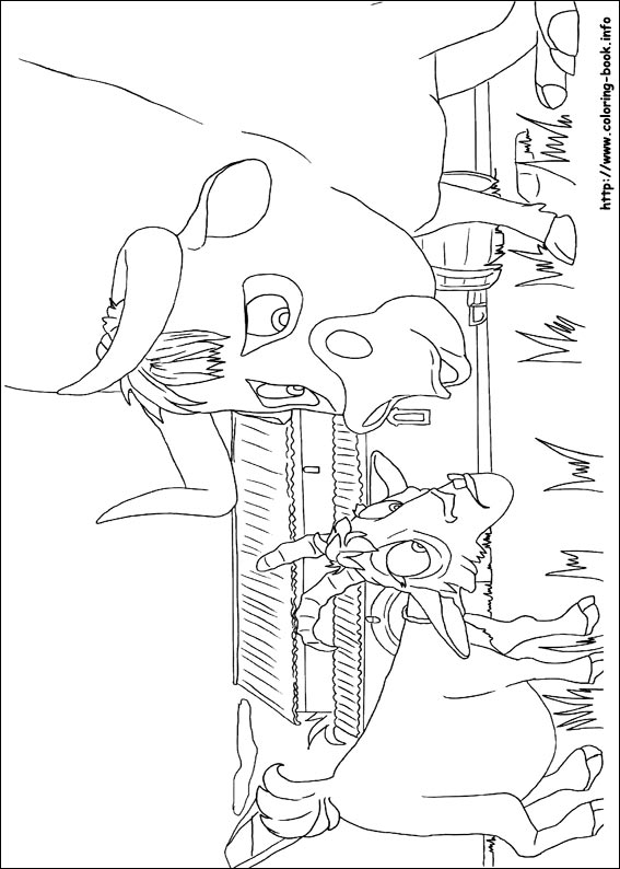 公牛历险记线稿图片-2