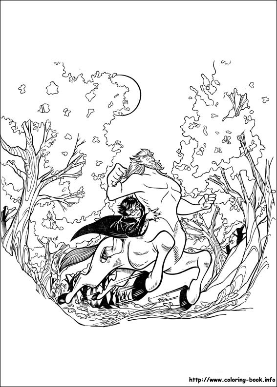 哈利波特线稿图片