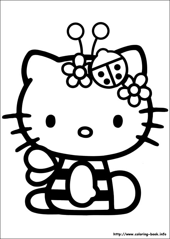 hello kitty线稿图片