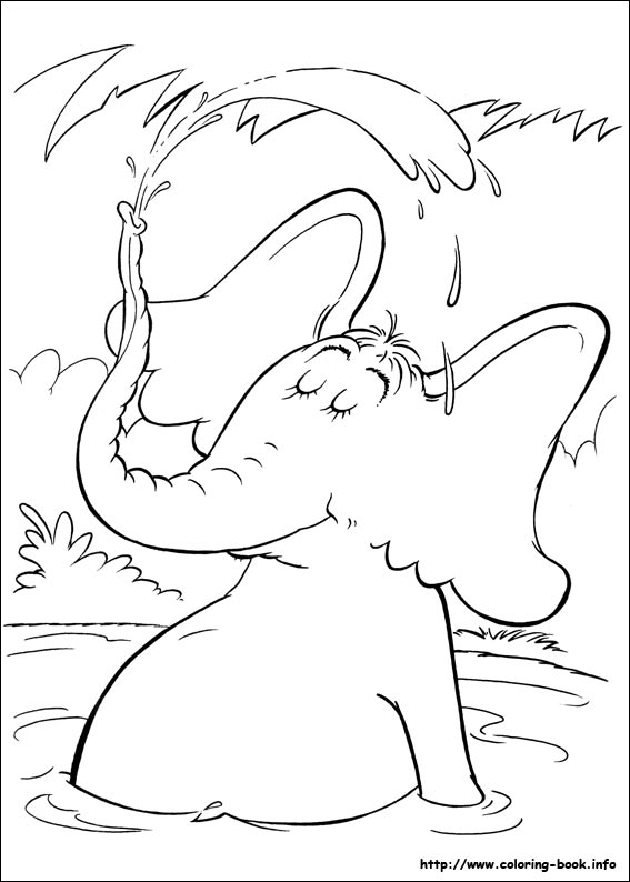 大象动漫填色图片-2