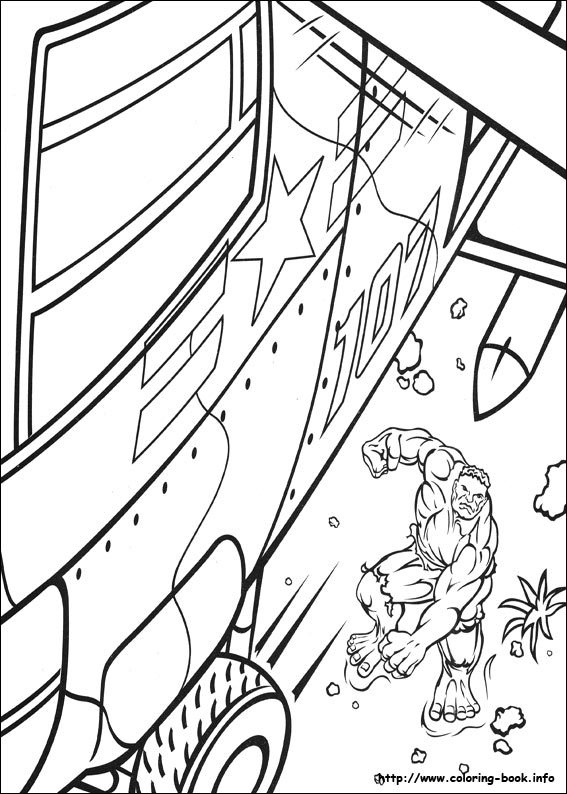 绿巨人线稿图片