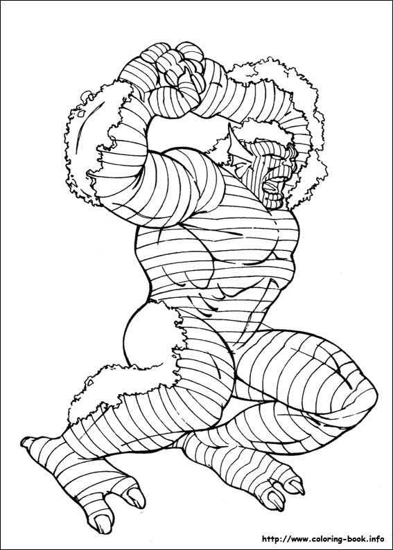 绿巨人填色图片