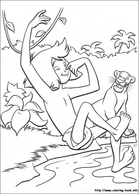 森林王子填色图片