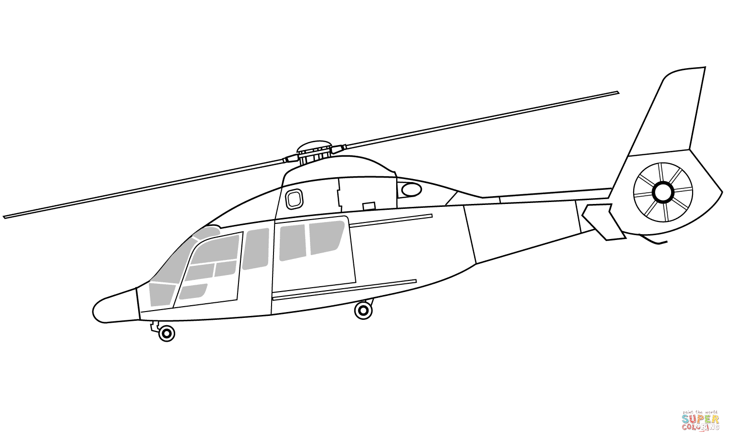 Eurocopter EC155救援直升机简笔画图片